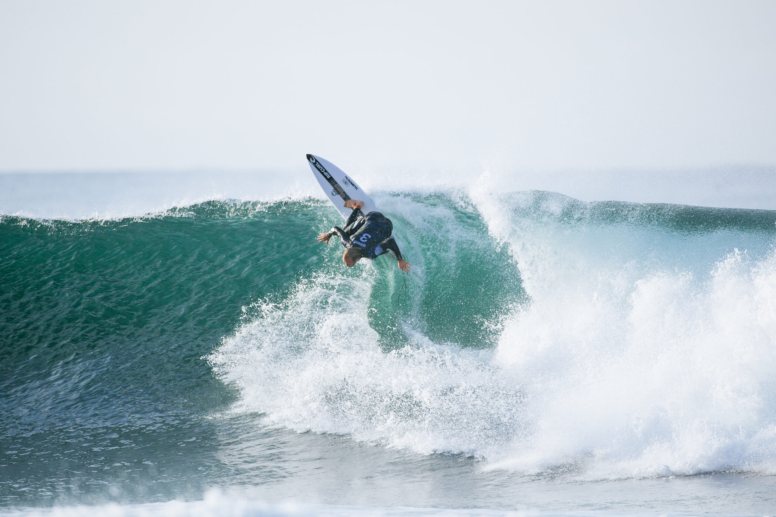 Owen Wright of Australia surfs in Heat 1 of the Round of 32 at the Rip Curl Pro Bells Beach